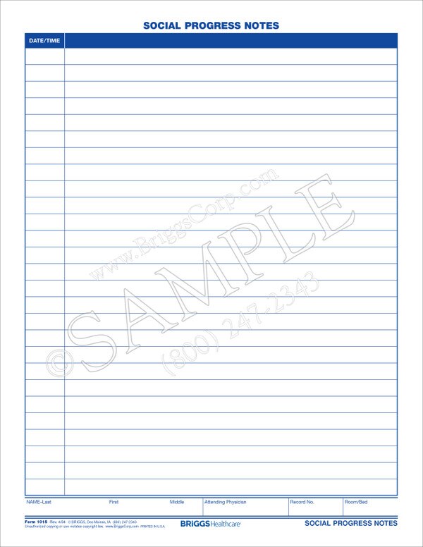 Social Progress Notes