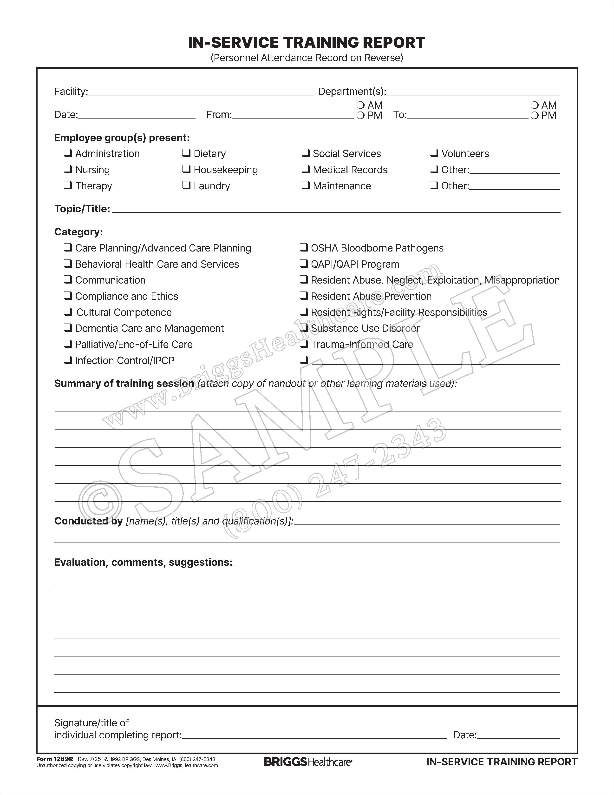 In-Service Training Report