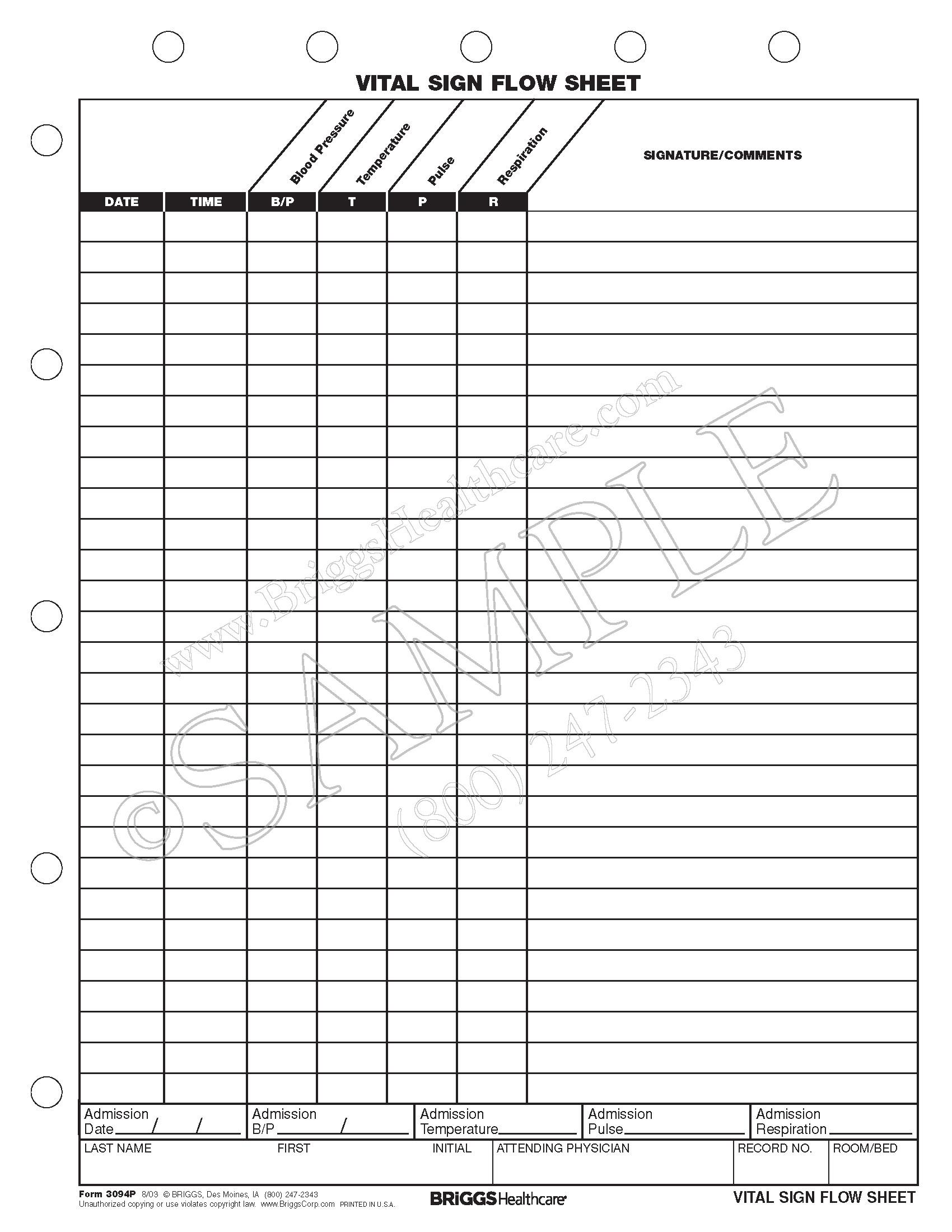 Printable Vital Signs Chart