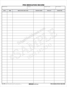 prn medication record form