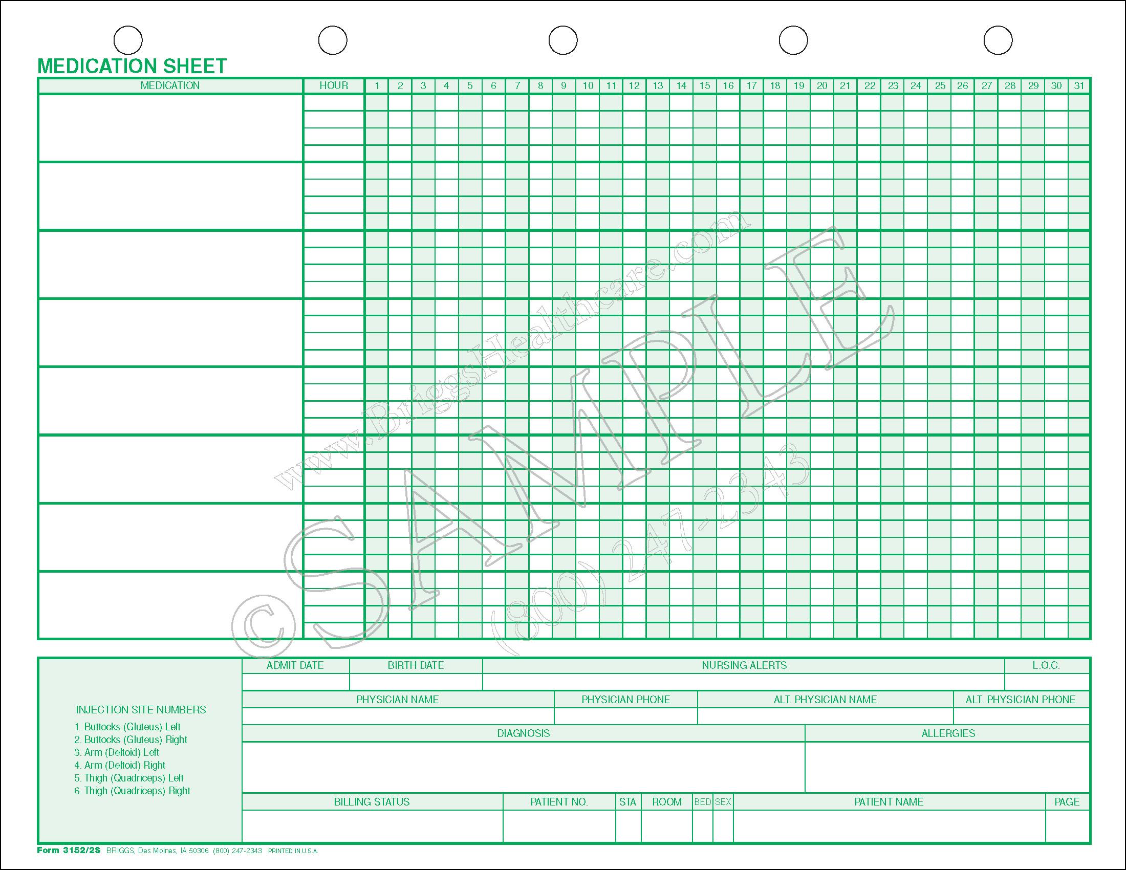 medication sheet form medication sheet