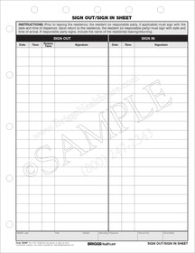 sign out sign in sheet