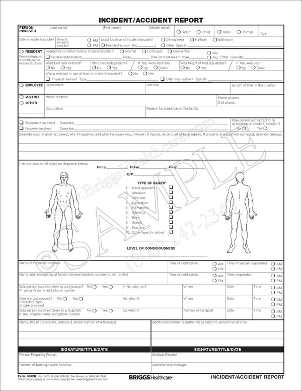 Nursing Incident Report Template