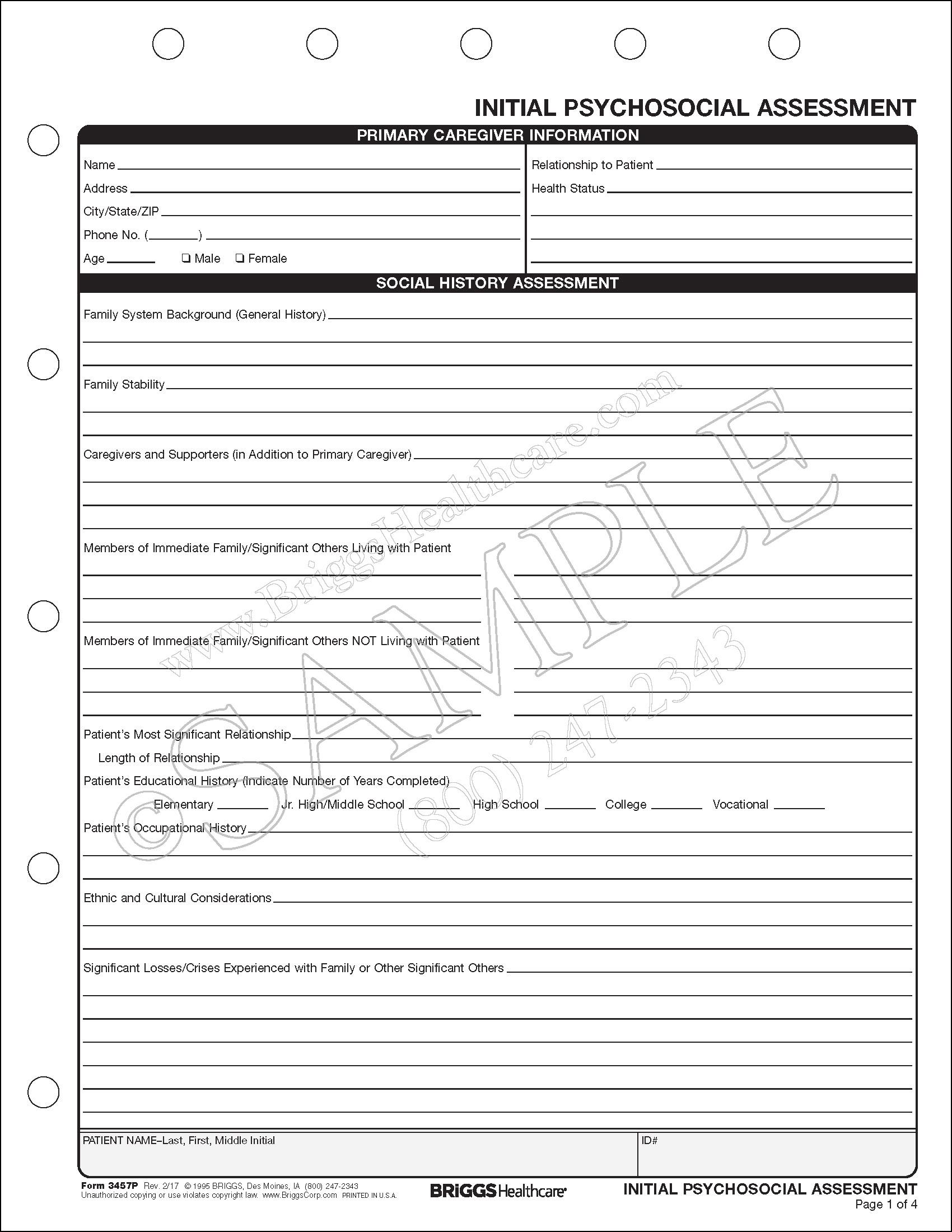 hospice initial psychosocial assessment form bed rail assessment form