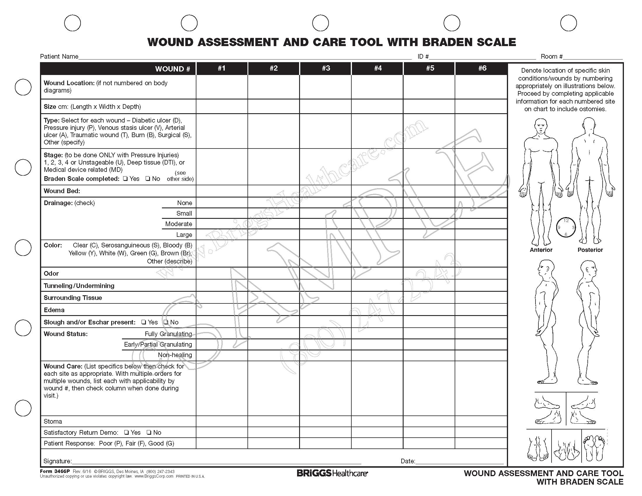 Wound Assessment Chart