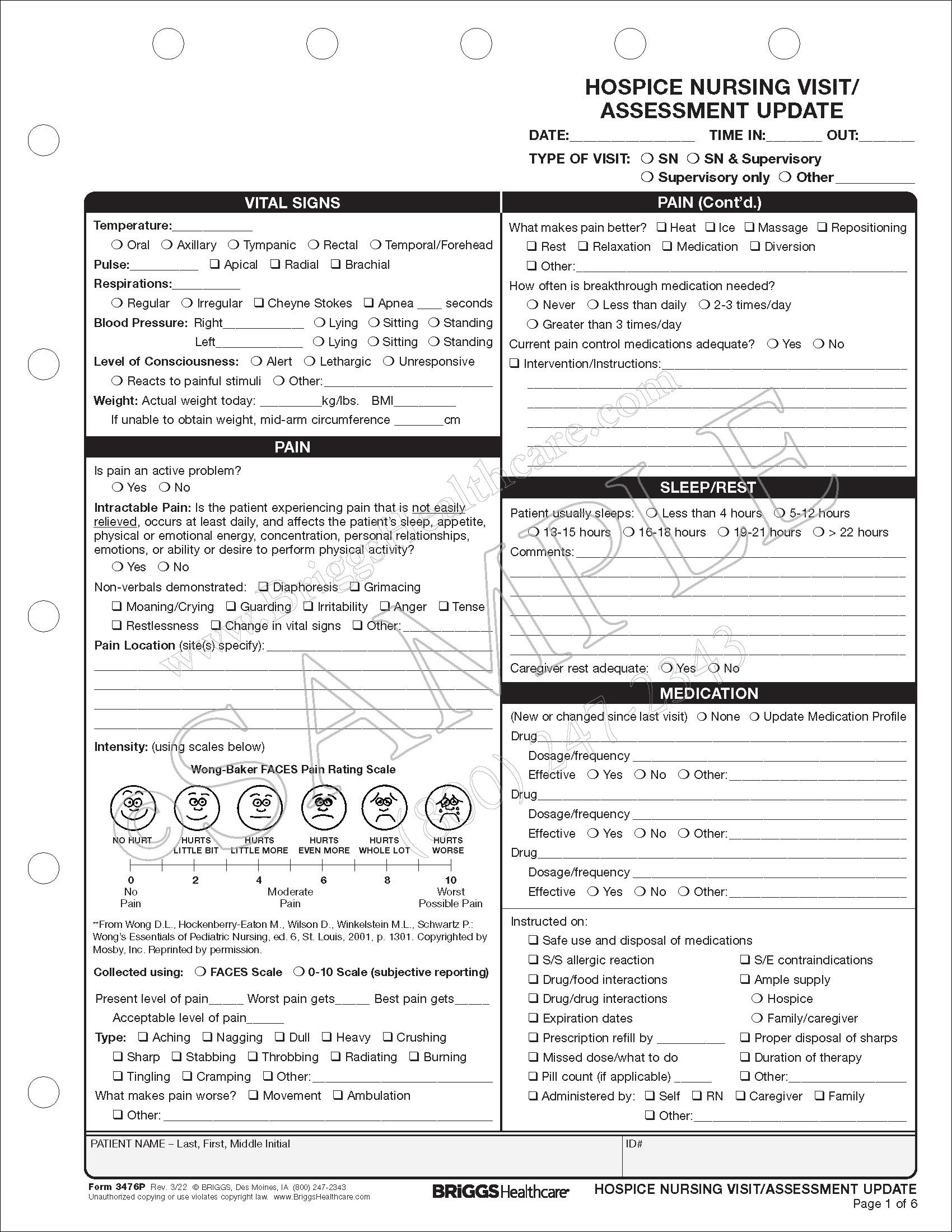 Sample Charting For Hospice Patient