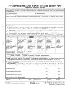 Psychoactive Medication Therapy Informed Consent Form