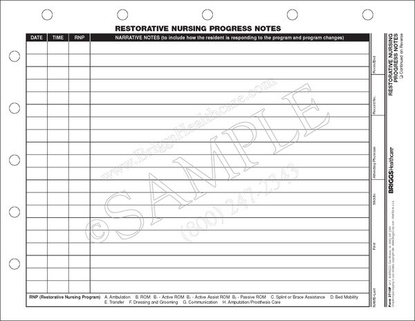 restorative nursing progress notes example term paper