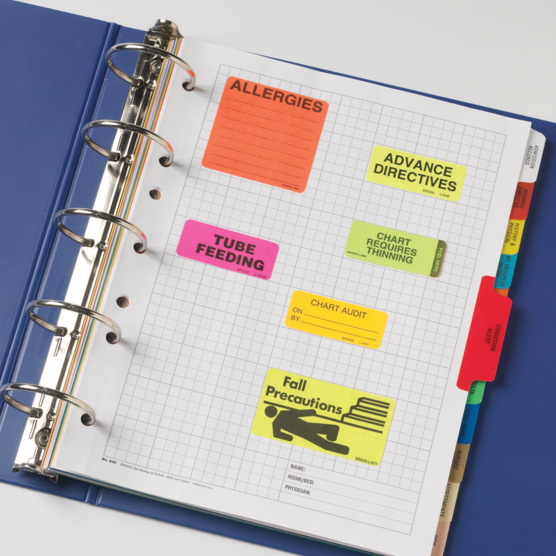 Mar Chart Dividers With Pull Tab Alerts