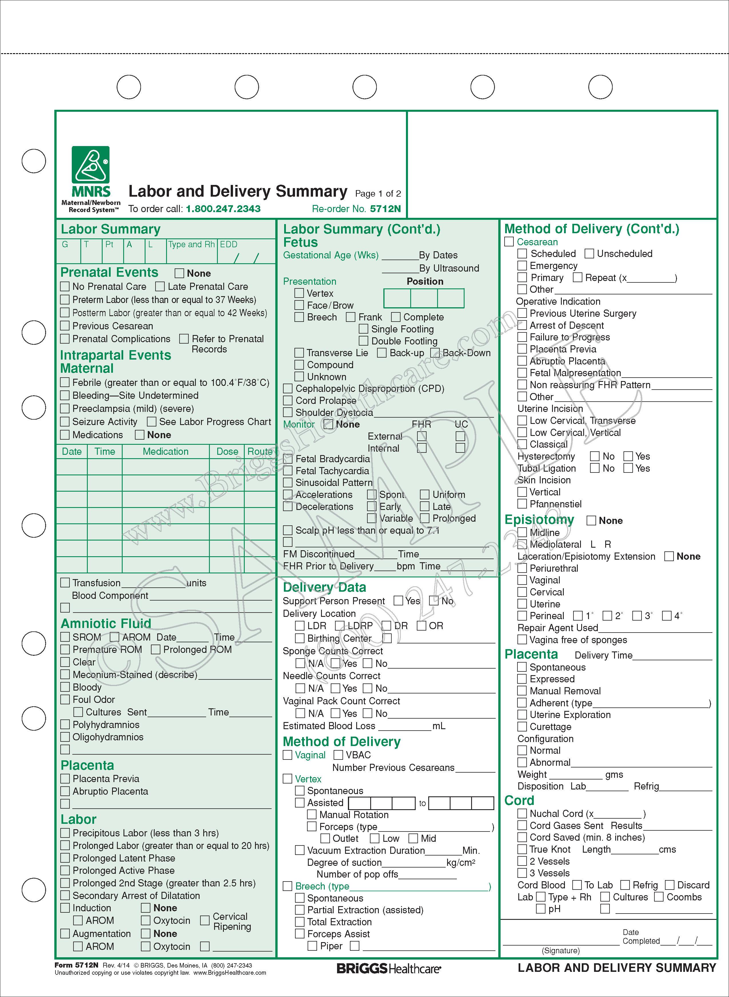 Labor And Delivery Charting