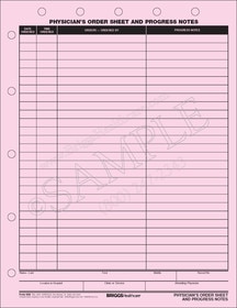 physicians order sheet and progress notes form