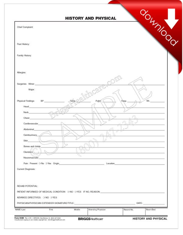 products-documentation-long-term-care-physician-forms-history-physical for Free Printable History And Physical Template Pdf Products > Documentation > Long Term Care > Physician Forms > History/ Physical for Free Printable History And Physical Template Pdf