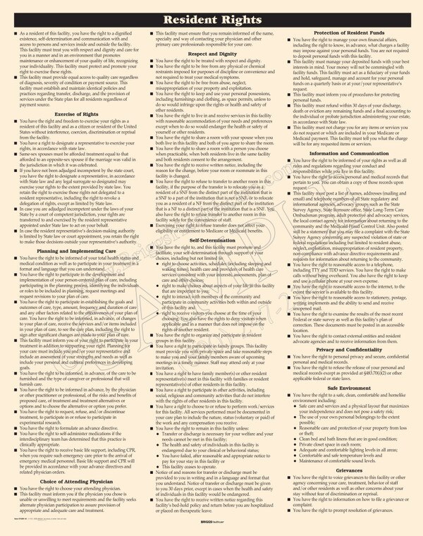 Resident Rights Poster