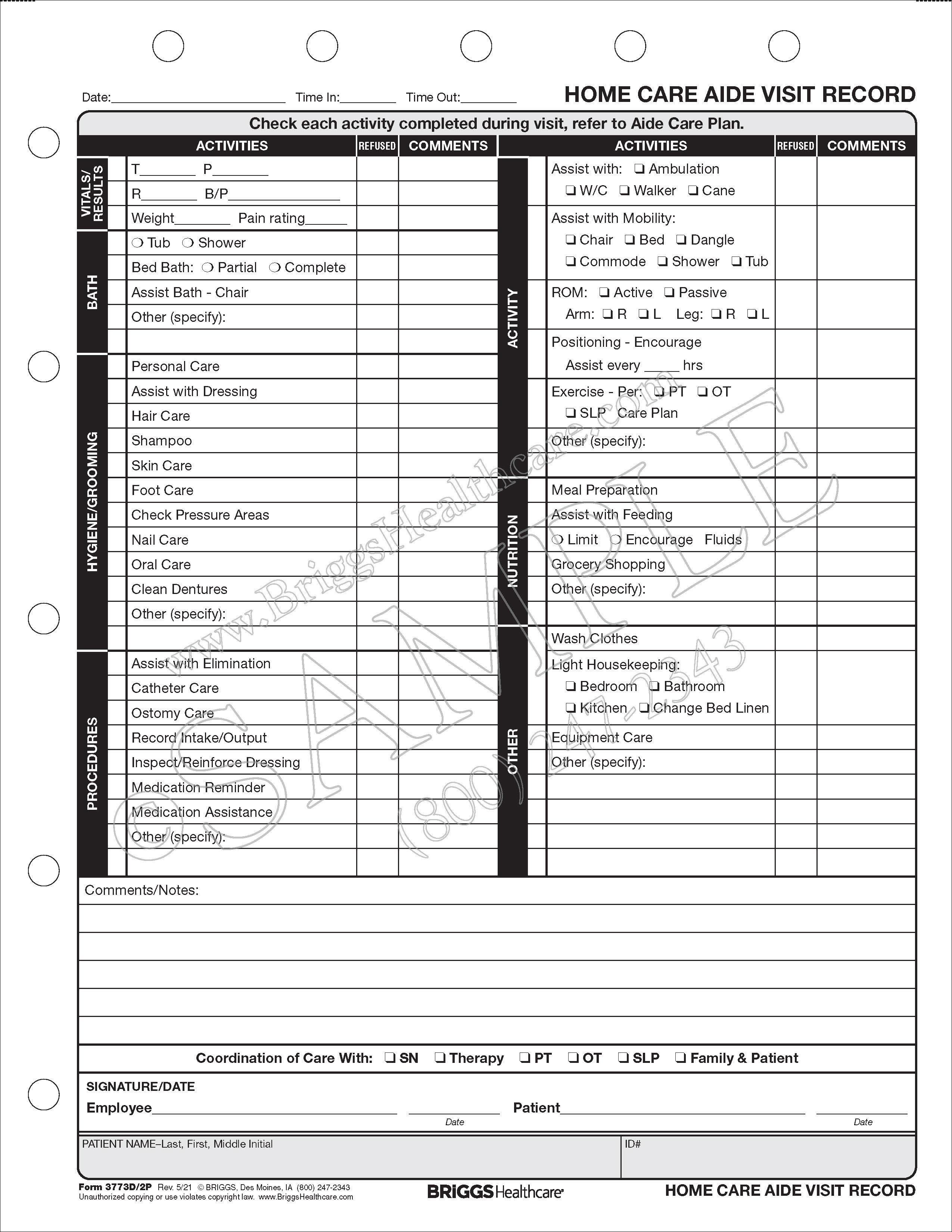 Home Health Care Records Home Health Care Records