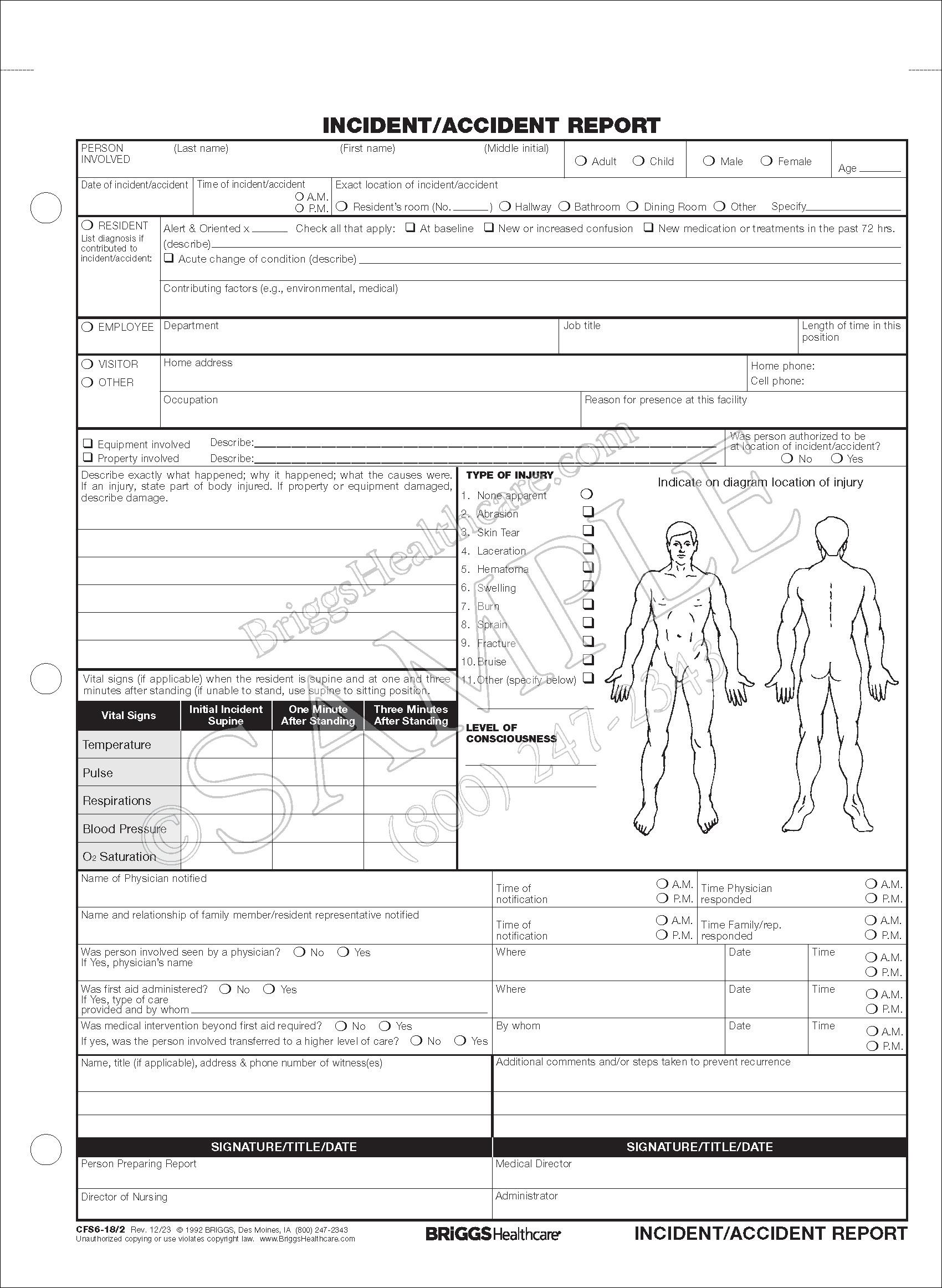 incident accident report incident report image