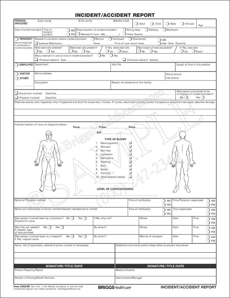 products documentation long term care nursing forms incident health care incident report template