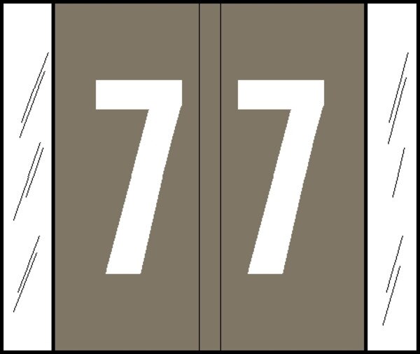 End Tab Numeric Filing Label 7
